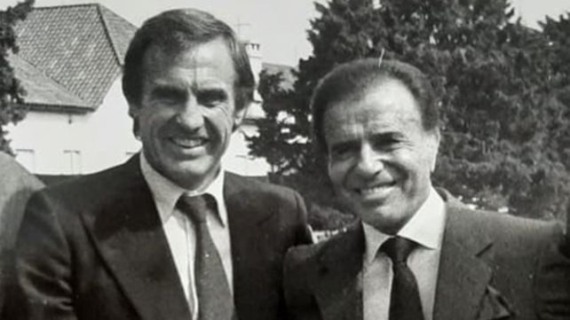 Carlos Menem y Reutemann en Olivos en septiembre de 1991 cuatro días antes de ganar la elección a gobernador.