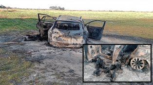 Hallaron dos cadáveres y un auto calcinado en Gálvez: ¿desperfecto mecánico o atentado criminal?