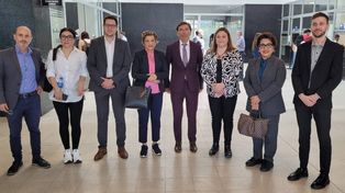 La Corte de Santa Fe recibió a la comitiva en el Centro de Justicia Penal de Rosario.