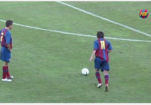Se viralizan imágenes inéditas de Messi jugando a los 17 años