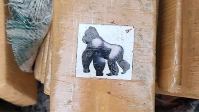 Los paquetes con droga tenían la imagen de un gorila.