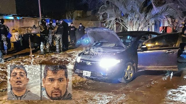 El auto en cuyo baúl estaban los dos presos evadidos de la cárcel de Piñero