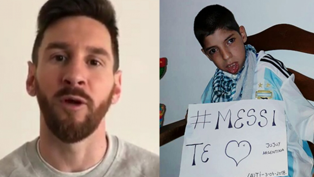 Messi le cumplió el sueño a Lautaro, el chico con parálisis cerebral que movilizó a Jujuy