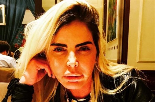 La ex modelo en estado grave.