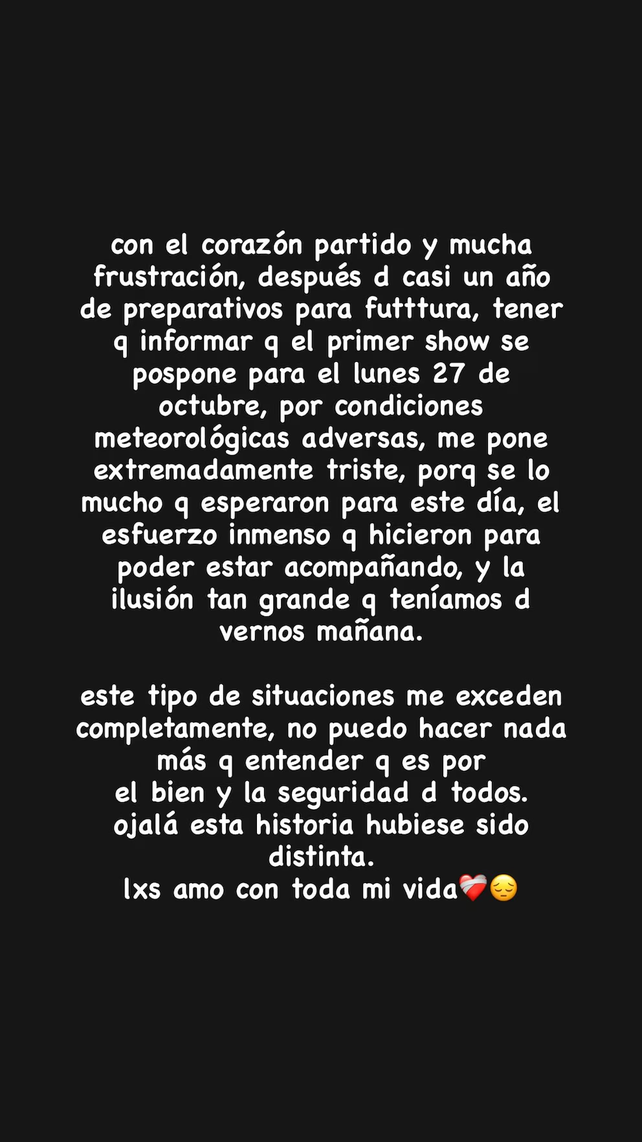 La historia que publicó Tini en su cuenta de Instagram