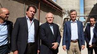 Nardelli y Macri junto al exgobernador Miguel Lifschitz.
