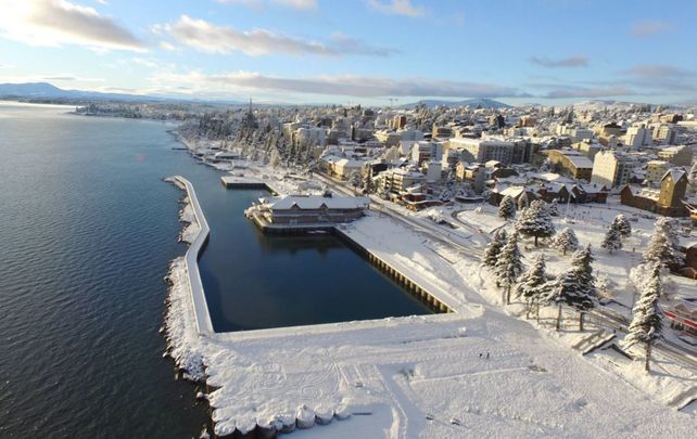 Nevada histórica en Bariloche con temperaturas de 10 grados bajos cero.