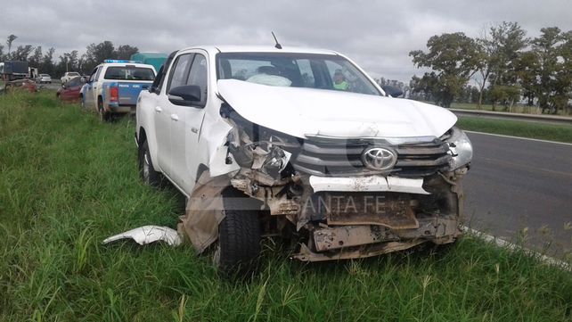 El conductor de una camioneta resultó herido en un accidente en ruta 34