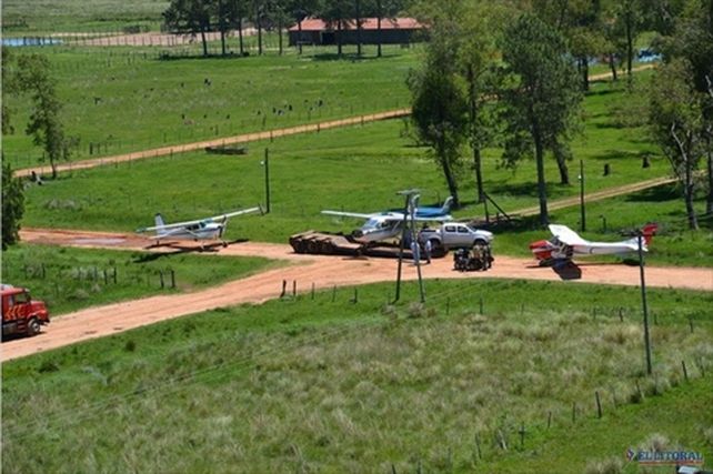 in situ. Avionetas fueron halladas en la estancia Santa Ursula
