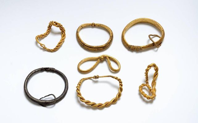 Los objetos de hallados en Vejen.