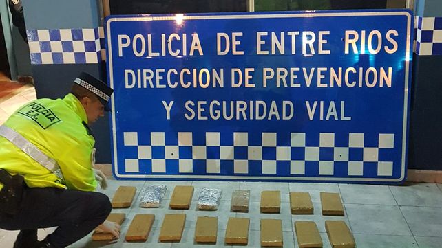 Una concordiense y su hijito viajaban con 16 kilos de marihuana