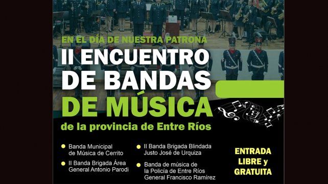 El anfiteatro Las Colonias de Cerrito será sede de un encuentro de bandas