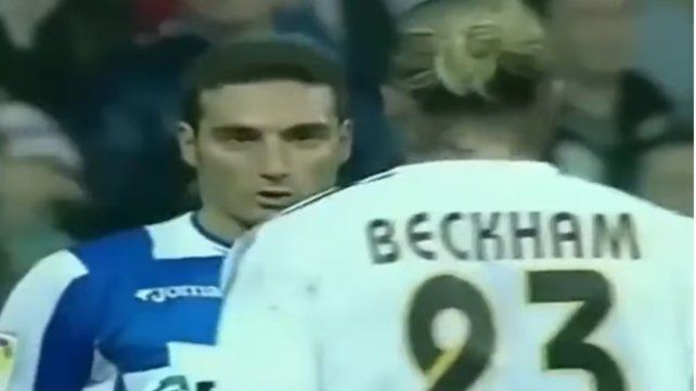 El día que Scaloni casi se fue a las manos con Beckham en un Madrid-La Coruña