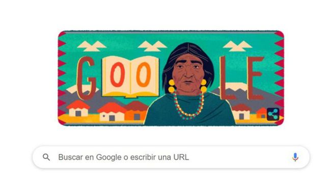 Dolores Cacuango aparece en la portada de Google.&nbsp; &nbsp;