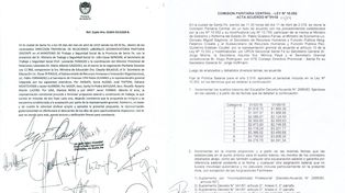 Las actas firmadas por docentes, estatales y funcionarios provinciales en abril de este año.