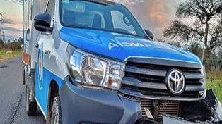 La ambulancia impactó con las ovejas que estaban sobre la ruta que une a Concordia y Feliciano.