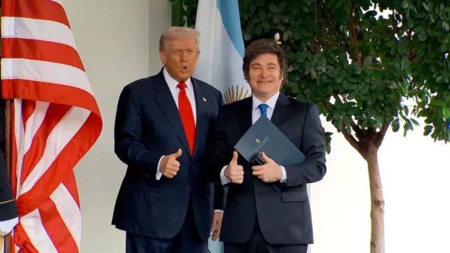 El presidente de Estados Unidos Donald Trump y el presidente de Argentina