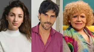 Fardin, Darthés y María Fugazot, que salió en defensa del actor acusado de abuso.
