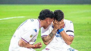Nacho Russo llorando tras el gol.