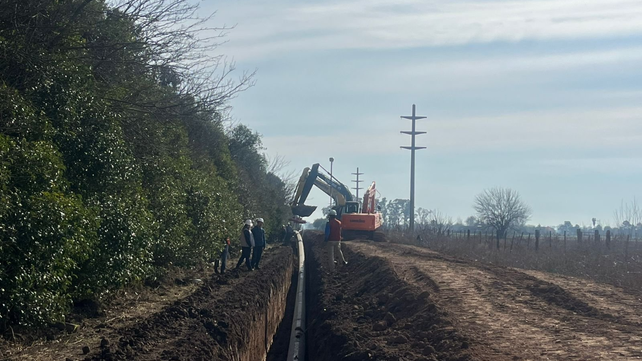 Las obras del Gasoducto del Gran Rosario en Roldán.&nbsp;