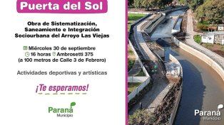 Inauguran el Paseo Puerta del Sol, una obra de saneamiento e integración urbana