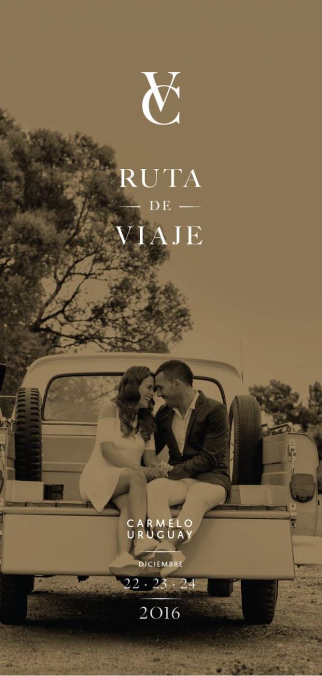 La tarjeta de casamiento de Carlitos y Vanesa.