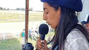 En acción. En el Hipódromo de Dolores realizó el relato del Desafío de Jocketas.