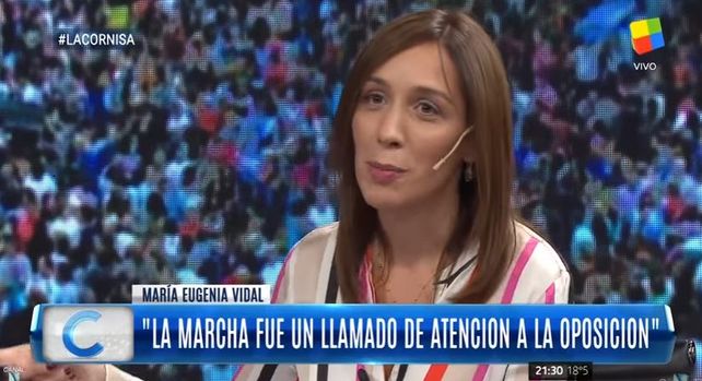 Vidal dijo que la marcha fue un llamado de atención a sectores de la oposición