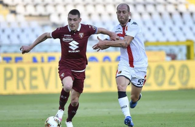 Genoa-Torino fue suspendido por que el elenco genovés tiene 15 casos positivos con coronavirus.