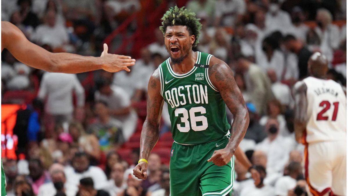 Boston thrashed Miami and tied the NBA East final series on the road