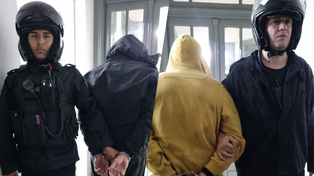 Los detenidos por el robo en un supermercado ubicado en Rioja y Juan Manuel de Rosas.&nbsp;