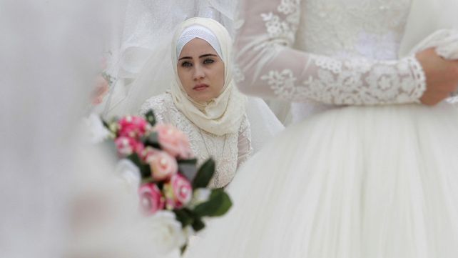 Celebración de 200 bodas simultáneas en la ciudad de Grozny, Rusia
