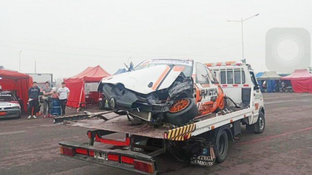 Así quedó el auto de Julián Forclaz