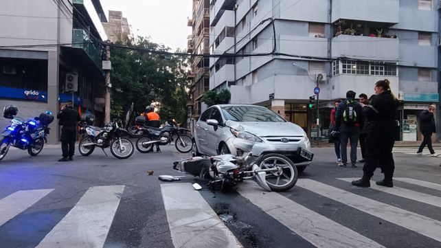 Uno de los choques sucedió en Corrientes y Montevideo