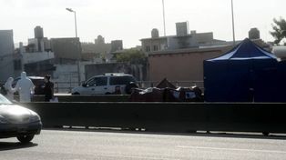 El lugar donde la pareja bajó del auto y fue atropellada mortalmente, en Buenos Aires.
