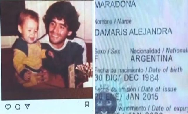 La supuesta prueba. Diego Maradona con Damaris