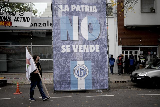 Movilización de la CGT en Buenos Aires.