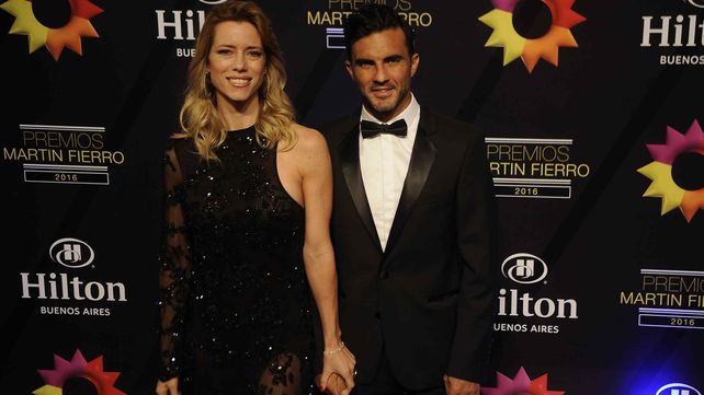 Nicole Neumann y Fabián Cubero en la fiesta de los Premio Martín Fierro.