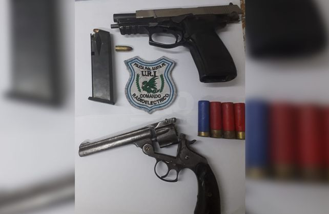 Imagen de las armas secuestradas