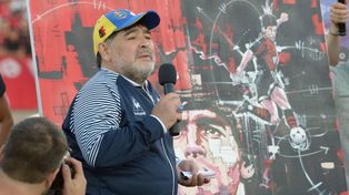 El discurso de Maradona para los hinchas de Newells
