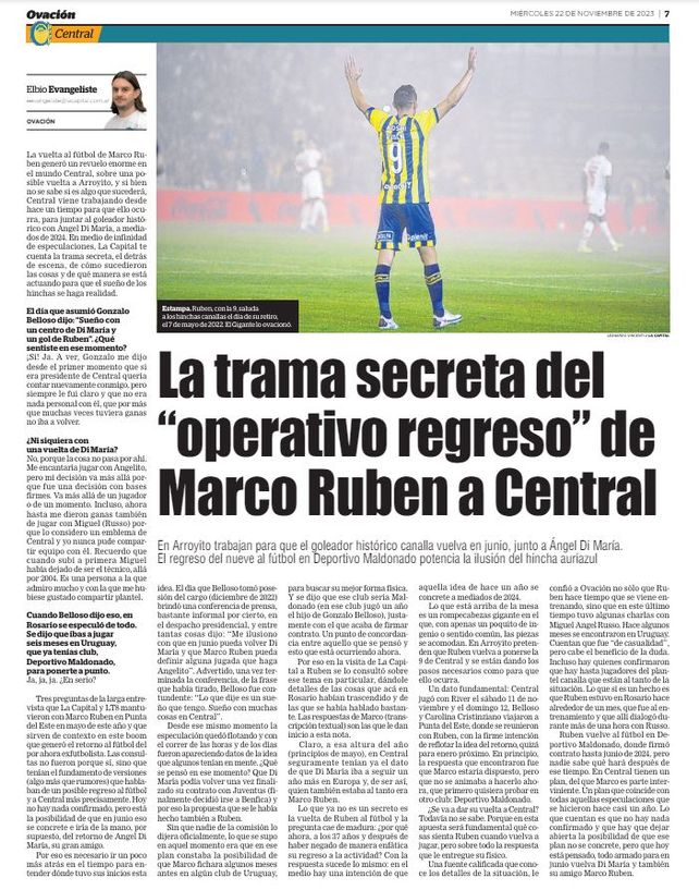 En noviembre del a&ntilde;o pasado Ovaci&oacute;n cont&oacute; los pormenores del regreso de Ruben, que est&aacute; a punto de concretarse.