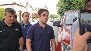 Juan Pedro Guarino, este lunes, al llegar a los tribunales de Dolores para la 11ª audiencia del juicio por el homicidio de Fernando Báez Sosa.
