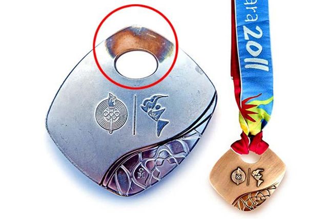 Las medallas de los Panamericanos se destiñen
