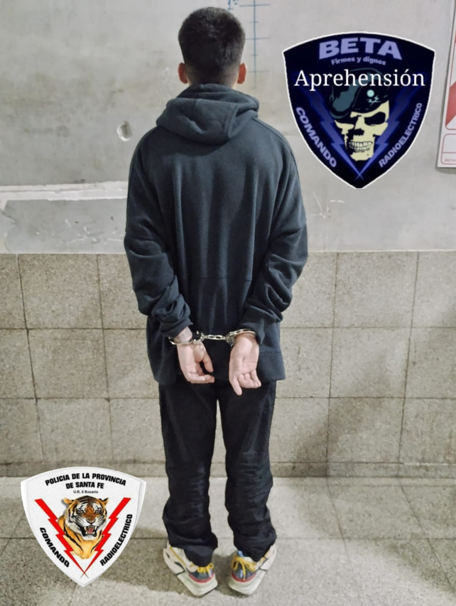 El sospechoso de haber baleado a una mujer en Cerrito al 5400, en la zona sudoeste de Rosario. 