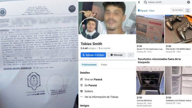 Las personas estafadas se presentan a reclamar los productos a una casa de familia