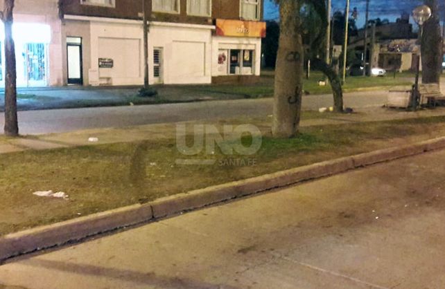 Un auto cruzó el cantero de la avenida e impactó en el frente de un comercio.&nbsp;