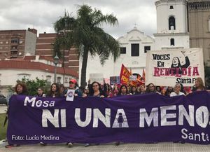 Por Lucía, Rosalía y Bernarda, marcharon las mujeres en Santa Fe