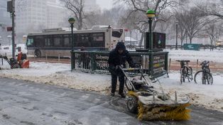 Un fuerte temporal de invierno azotó Nueva York