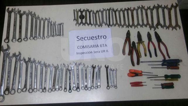 Aprehendieron a un ladrón y secuestraron las herramientas robadas en un taller