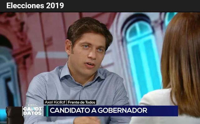 El candidato por el Frente Todos